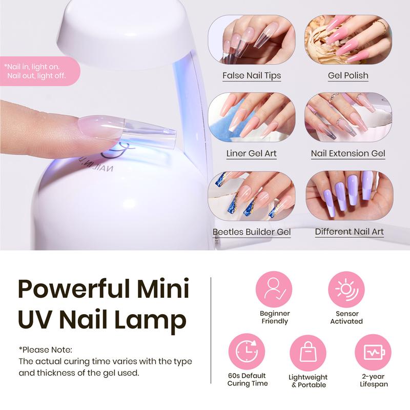 Beetles Tipex Pre-Building Instant Apex Nail Tips –  Square Stiletto Almond Coffin,  Pre-Etched, Thick Full Cover Acrylic Tips Manicure Art DIY Gift for Women Cutics