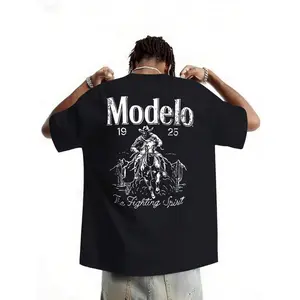 Mens 100 Cotton Graphic Print TShirt Casual Sports Style Streetwear Ideal for Travel and Athletic Activities