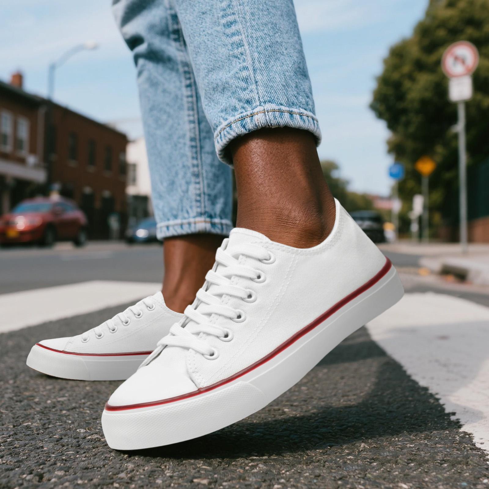 Rosyclo Women's Low-Top Breathable Canvas Shoes, Fashion Comfort Sneakers for Women, Anti-Slip Sole & Classic Design,Lightweight Casual Sneakers for Work, Campus, or Weekend Outfits Athletic Trainers Footwear Trendy Fashionable Running Shoes