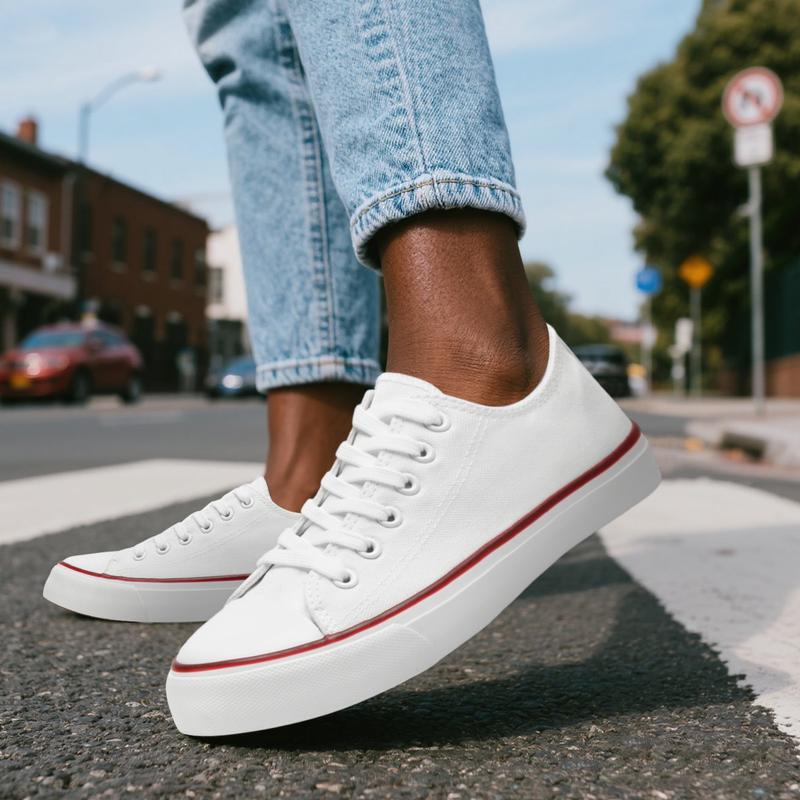 Rosyclo Women's Low-Top Breathable Canvas Shoes, Fashion Comfort Sneakers for Women, Anti-Slip Sole & Classic Design,Lightweight Casual Sneakers for Work, Campus, or Weekend Outfits Athletic Trainers Footwear Trendy Fashionable Running Shoes