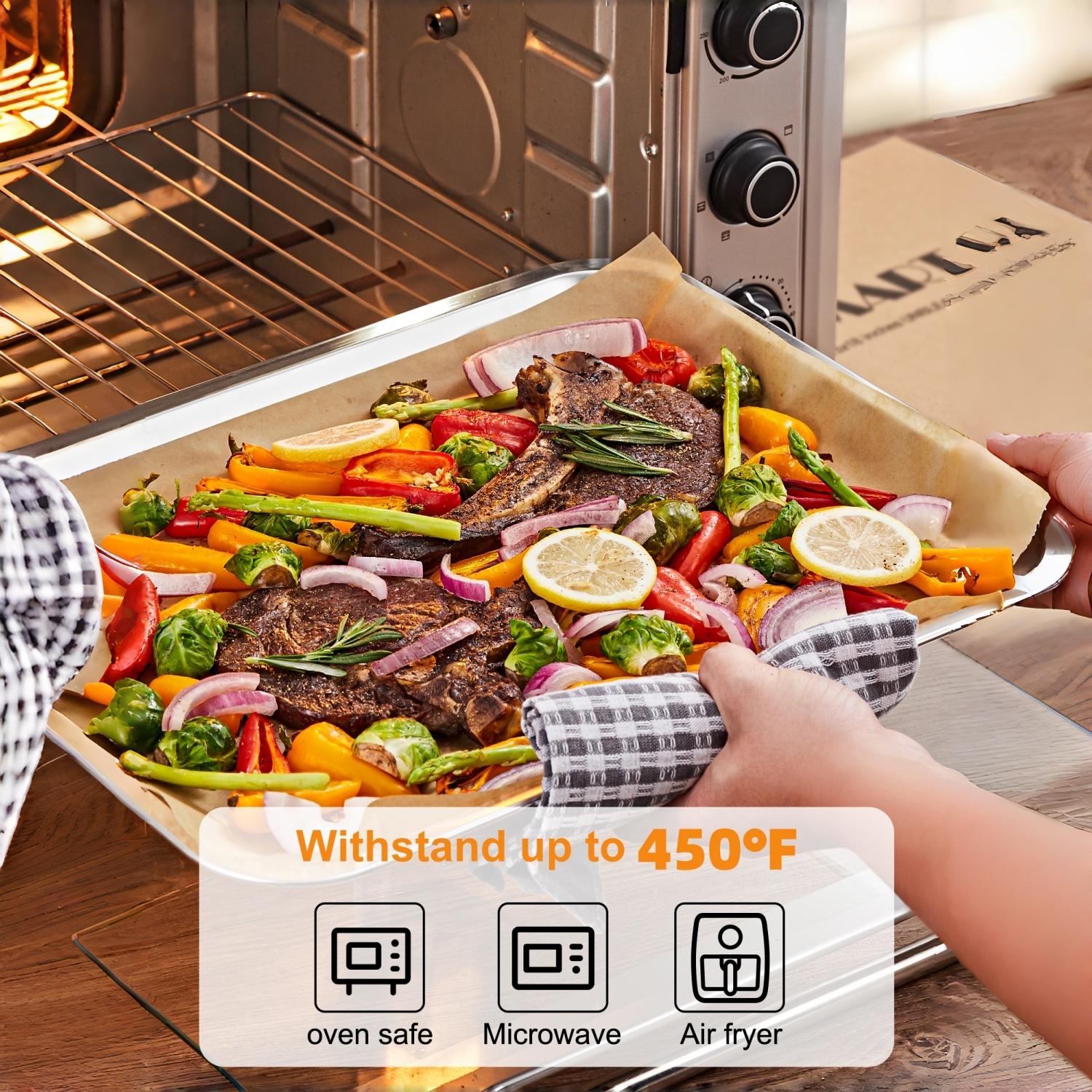 SMARTAKE Parchment Paper Baking Sheets 200Pcs 12x16 Inches Non-Stick Precut Eco-Friendly for Baking Grilling Air Fryer Steaming Bread Cup Cake Cookie