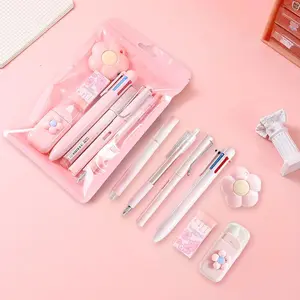 7 Pcs Cute Stationery Set for Girls Boys Kids Women Back to School Supplies Office Supplies Kawaii Candy Colors Stationery Gift