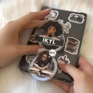 I Know You Lying Phone Grip, IKYL, Black Woman Who Loves to Read Kindle Holder, African American Book Lover Pop Socket, Phone Accessory