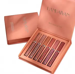 Long-lasting Matte Lip Glaze Set, 6 Counts/box Waterproof Lip Gloss,Moisturizing Matte Lipstick, Suitable for All Occasions Lip Makeup