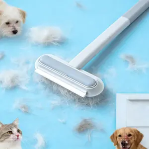 Reusable Washable Pet Hair Remover Brush for Dog Cat Fur – Dual Action Cleaner for Sofa Couch Carpet Clothes Furniture Bed Lint Removal Easy Pet Hair Pickup Home Cleaning Tool No Sticky Roller Needed