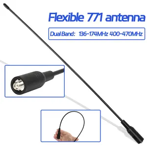 1/2/5 PCS Walkie Talkie Antenna UV-771 UHF VHF Dual Band SMA- Female High gain For BAJETON BJ-8300 BJ-7800 BJ-9000 Quansheng TK11(8) Ham Radio