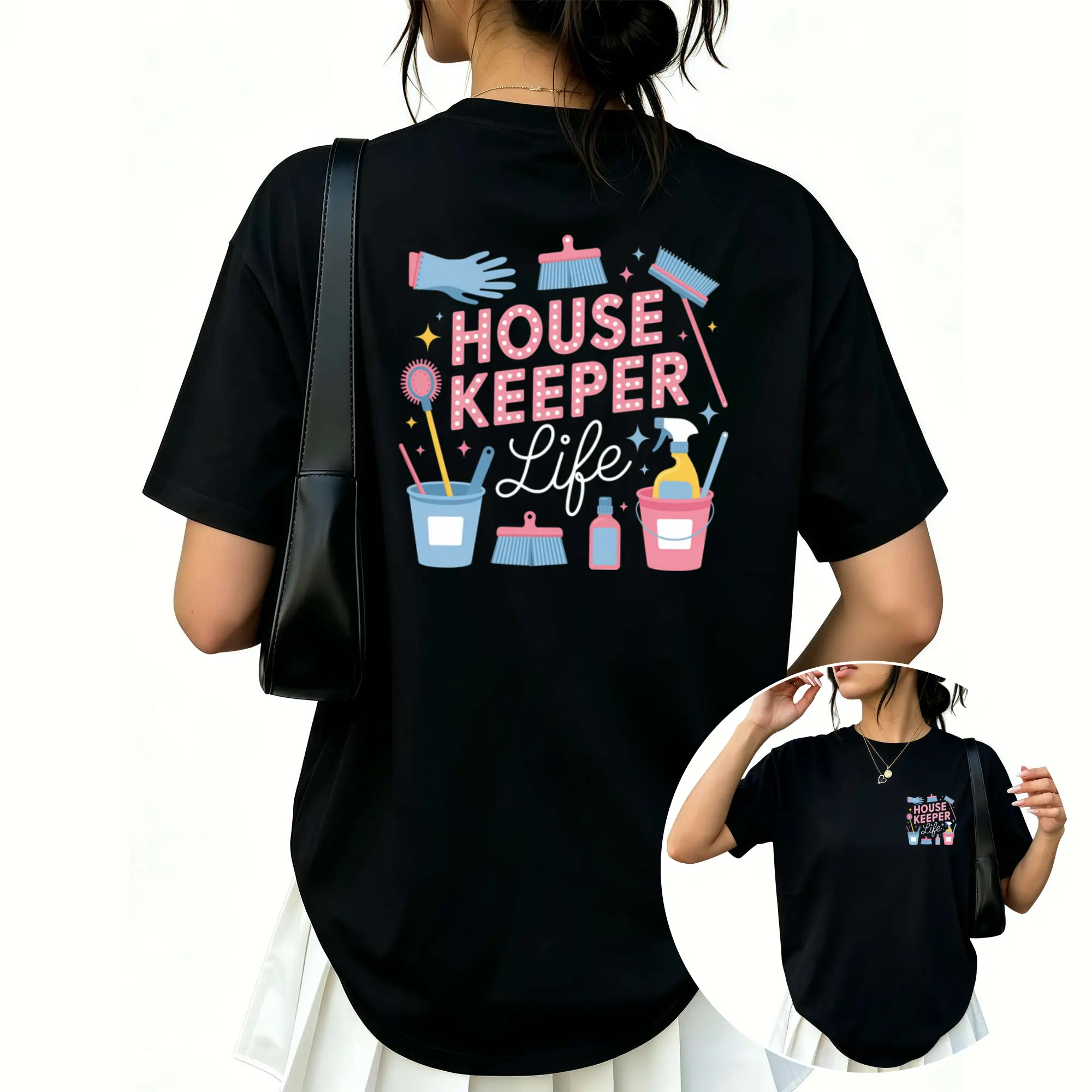 Comfortable Pure T-Shirt for Women, Designed for Housekeepers And Cleaning Tasks