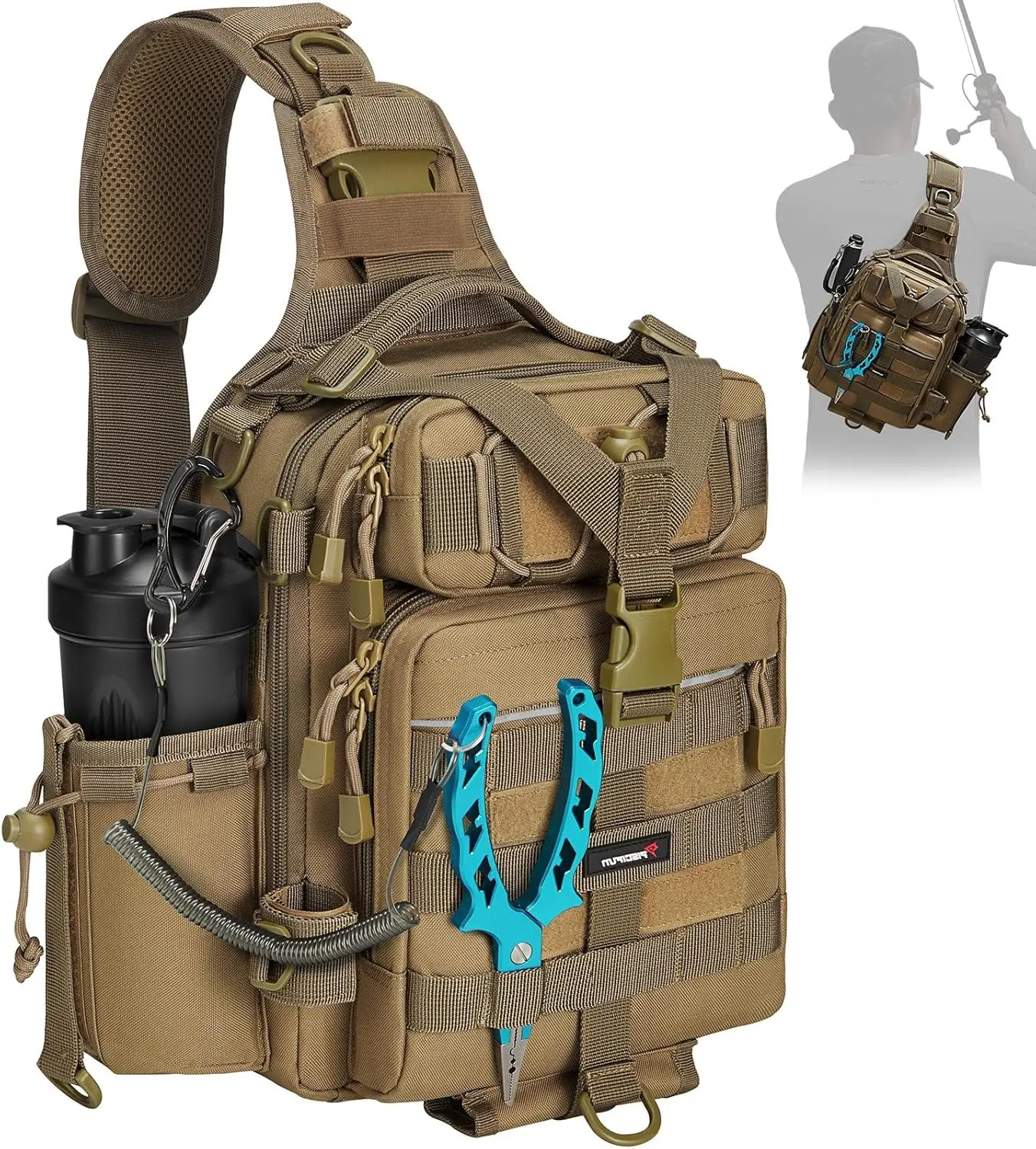 Piscifun Fishing Backpack 20L with 2 Rod Holders Tackle Storage Bag for Fishing Gear Organized & Durable Piscifun Fishing Backpack 20L with 2 Rod Holders Tackle Storage Bag for Fishing Gear Organized & Durable