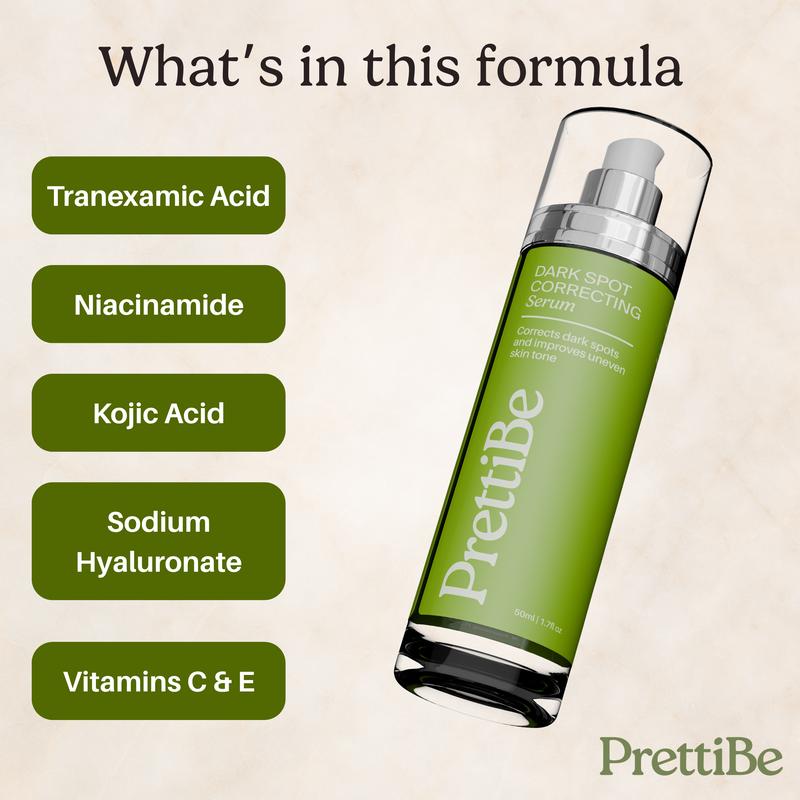 Dark Spot Correcting Serum – Brightening & Hyperpigmentation Treatment with Tranexamic Acid, Niacinamide, Vitamin C,  | Fades Dark Spots & Evens Skin Tone | Vegan Formula | 50ml