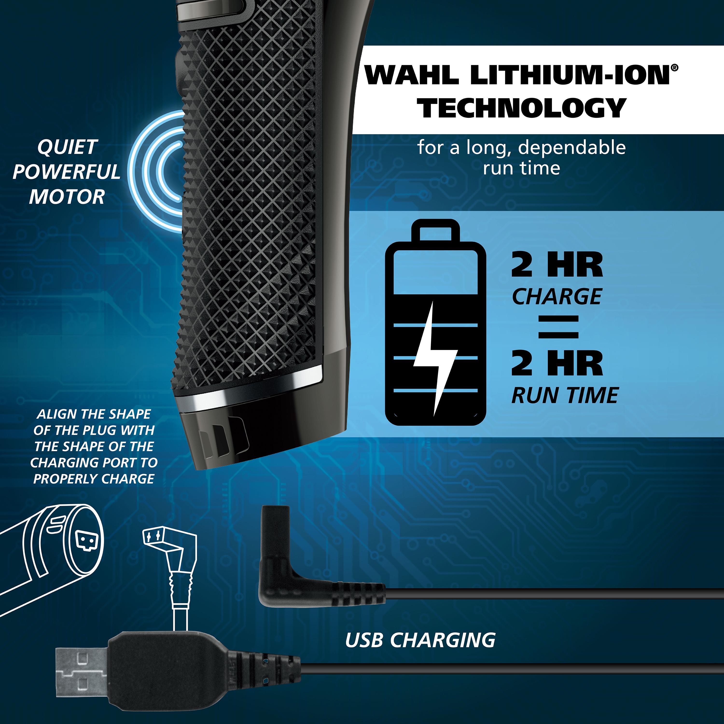 Wahl USA Pro Series High Visibility Trimmer, Skeleton Style , Lithium-Ion Cordless USB Rechargeable All in One Shaving & Close Cutting Beard Trimmer for Men with Near Zero Gap Blade – 3026018