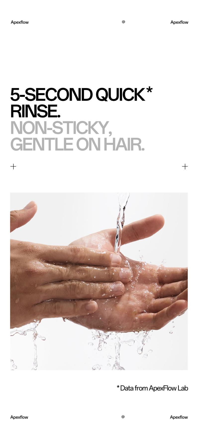 ApexFlow Styling Hair Gel Wet Hair Pompadour, Fresh Scent, Hair Styling, Strong Moisturizing & Long-Lasting Hold Gel for Men