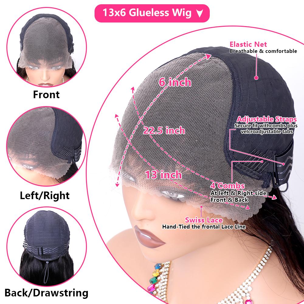 [30" = $116] 13x6 Deep Wave Lace Front Wig Human Hair 180 Density Wet and Wavy 13x4 Lace Frontal Wig Brazilian Human Hair Wigs Pre Plucked  Deep Curly 6x4 Glueless Wig 100% Virgin Human Hair Lace Front Wigs for Women Bling Hair Human Hair Wigs