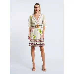 Ivy Floral Print Belted Mini Dress