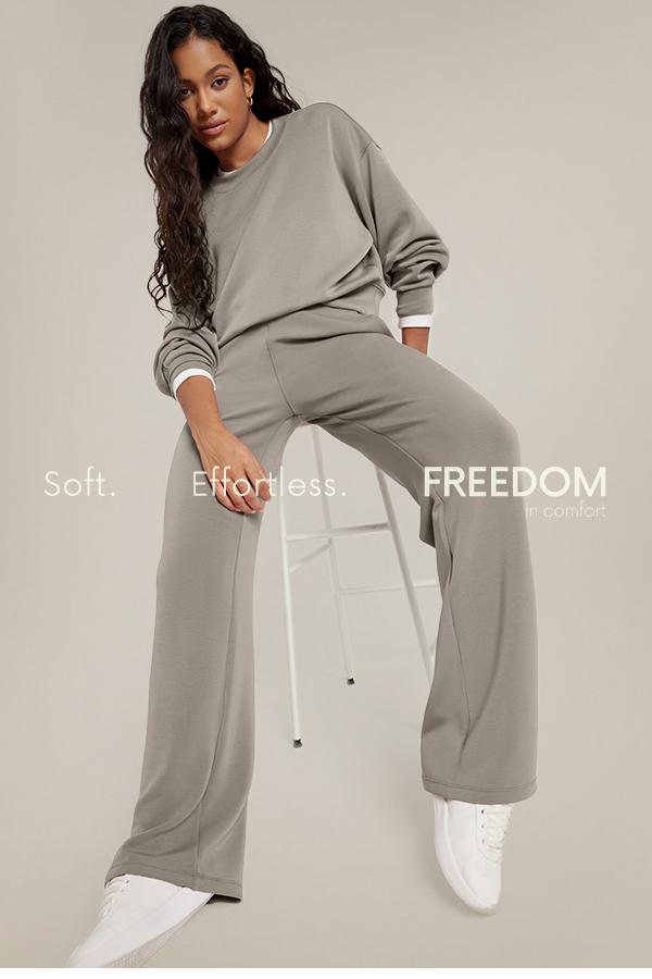 ODODOS Women's Modal Soft Wide Leg Pants with Pockets Adjustable Shockcord High Waist Casual Lounge Pants-27/29/31" Inseam Breathable Fabric