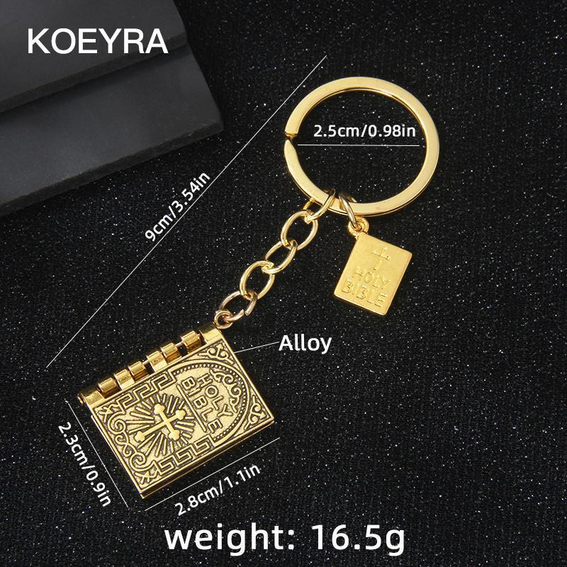 Creative Bible Book Design Metal Keychain for Men & Women Fashion Keychain for Bag Car Key Decor Charms Trendy All-match Exquisite Keychain for Gift Creative Bible Book Design Metal Keychain for Men & Women Fashion Keychain for Bag Car Key Decor Charms Trendy All-match Exquisite Keychain for Gift