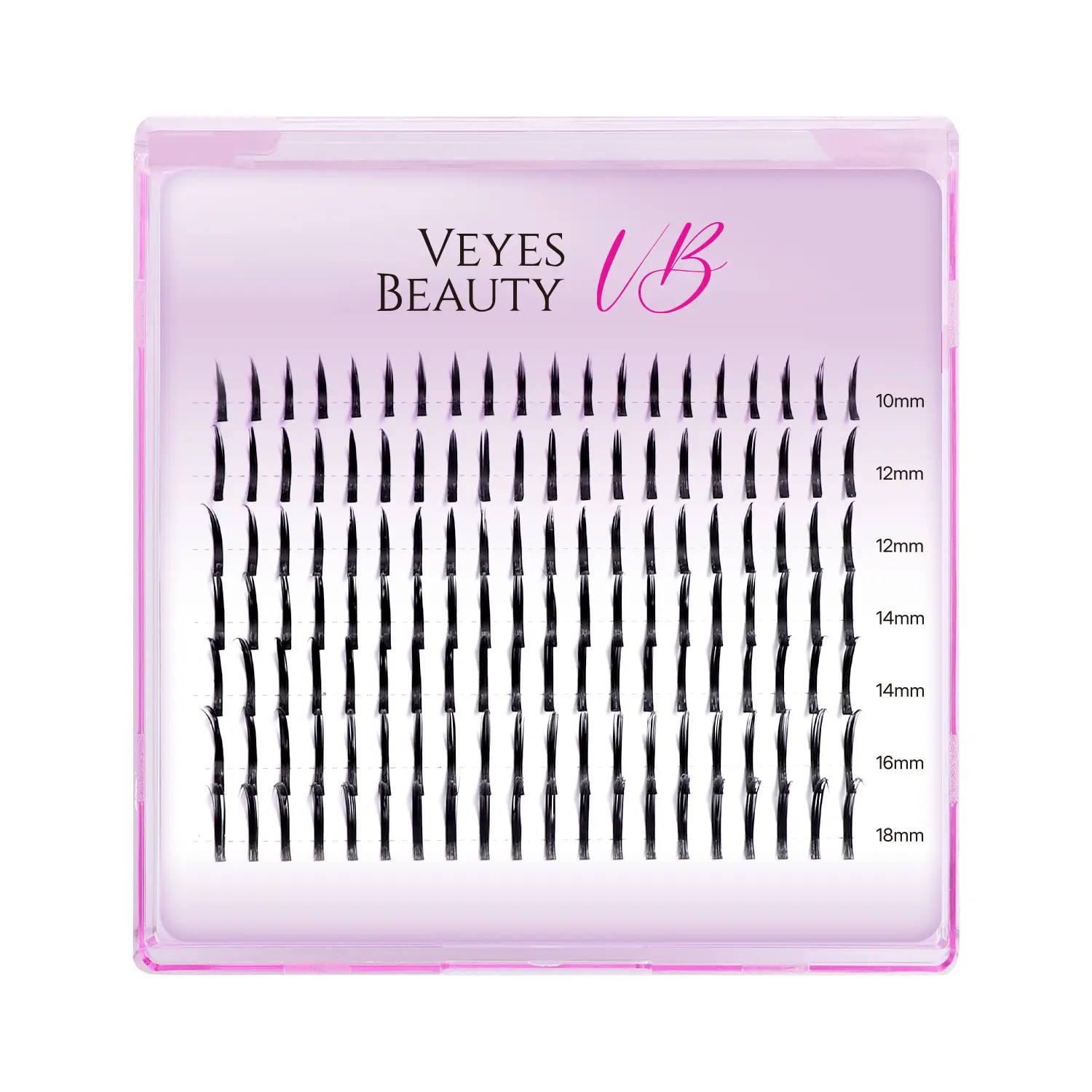 VEYESBEAUTY Flash Spike Cluster Lash ndividual Lashes 10mm-18mm Mix Length Wispy Lash Clusters Wispy Lightweight Softness Weightless Makeup Eyelash Extensions