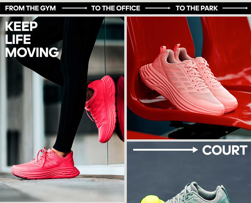 ALLSWIFIT [ActiveFloat] Women's Walking Shoes Cushion Running Tennis Shoes Non-Slip Comfortable Breathable Workout Gym Sports Athletic Sneakers