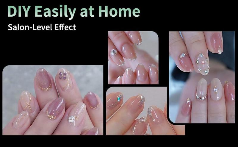 Extra Short Almond Nail Tips kit, 12 Sizes Fake Nails Soft Gel X Nail Tips, Full Cover Pre-Shaped Matte Clear Press on Nail for Extension, Diy at Home
