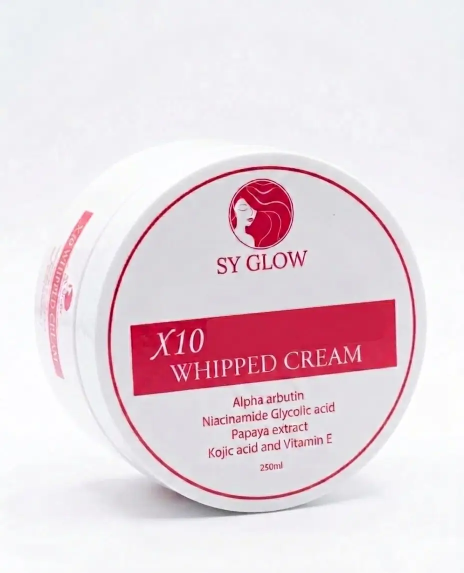 SY GLOW X10 Luxury Papaya Whip Cream Moisturizer - 250ml, Daily Skincare for Nourishing, Revitalizing Skin & Achieving a Smooth, Radiant Complexion, Body Care, Moisturizers