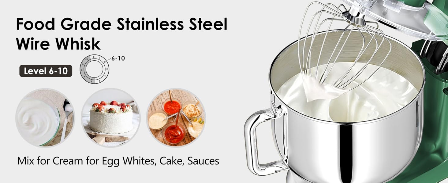 Kitchen in the Box Stand Mixer 8.5QT | 900W 10-Speed Kitchen Mixer for Baking, Dough, Cookies & Everyday Cooking | Best Holiday Gift