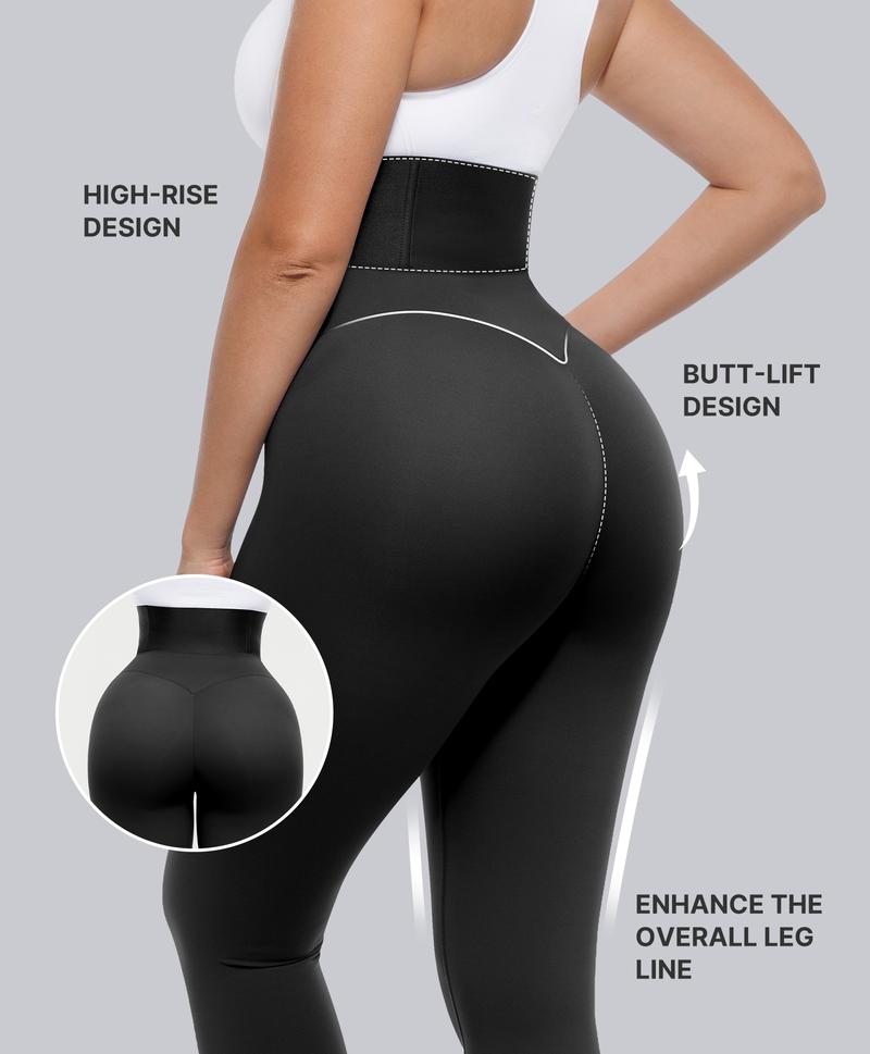 Shapellx AirSlim Zipper High-Rise Shaping Leggings Butt Lifting and Tummy Tightening Elastic Waistband Womenswear