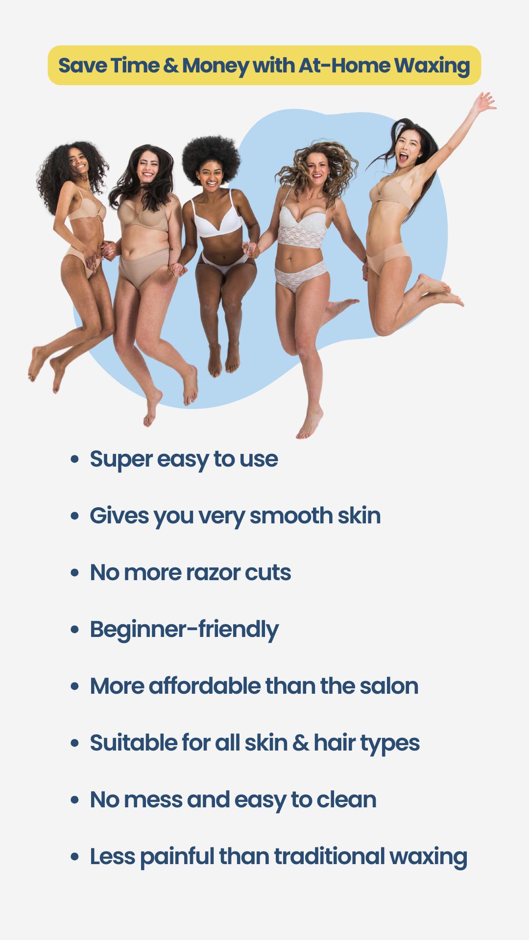 TRESS WELLNESS Bikini Star Hard Wax Beads – Sensitive Skin Formula – No Strip Needed – Brazilian, Face, Legs, Underarms, Bikini – Gentle At-Home Wax for Coarse Hair – Salon Quality Wax – Smooth Body Care – Hair Removal Waxing