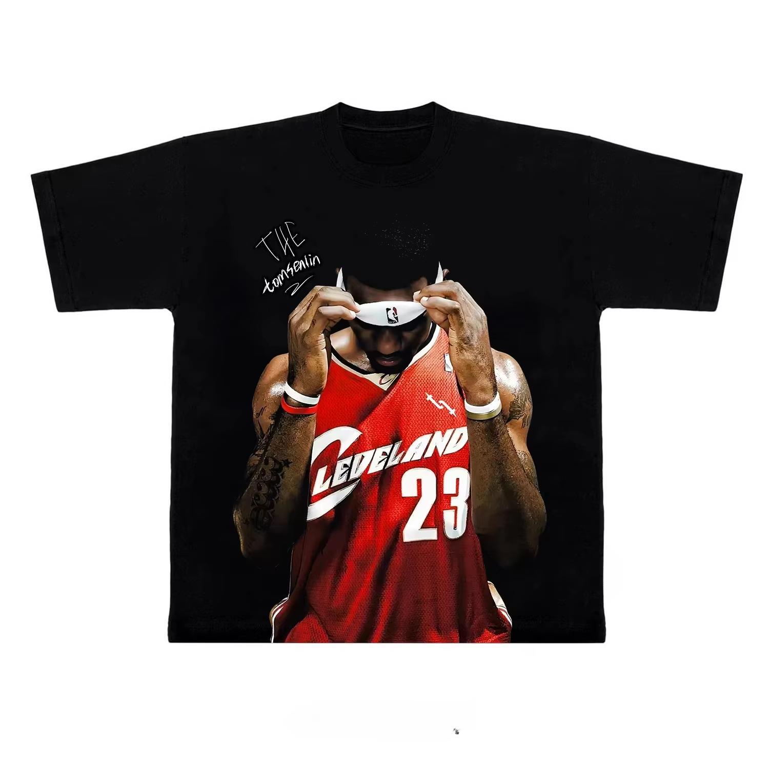 2026 New LeBron James Basketball Tee - Black Original American Streetwear Fit Comfortable Crewneck Short Sleeve