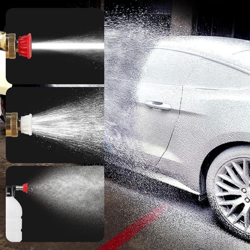 Cordless Electric High Pressure Water Spray Gun 4000PSI Portable Car Washer Detailing Tool w/5 Nozzle Quick Connect Expert Airbrush Kit Heavy Duty 800W 12000mAh 21VF