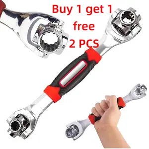 Universal Double-ended Wrench Tool for Home & Car Repair 360 Degree Rotating Head Socket Wrench 52 in 1 Multifunctional Combination Set