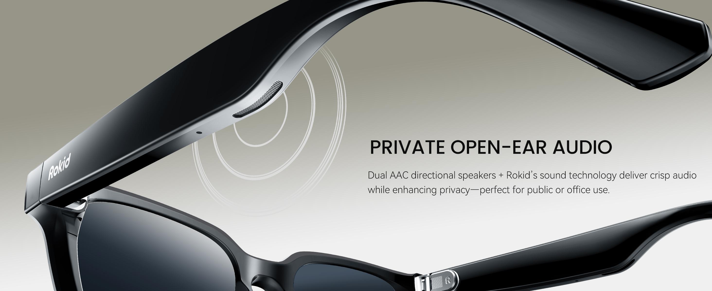 Rokid 2026 AI Glasses Style smart glasses with Gemini3 flash, real-time translation,12MP & 4K Camera, open-ear audio, Lightweight (38.5g), voice-controlled assistant, Hands-Free Calls, Productivity for Travel, Work(no display)