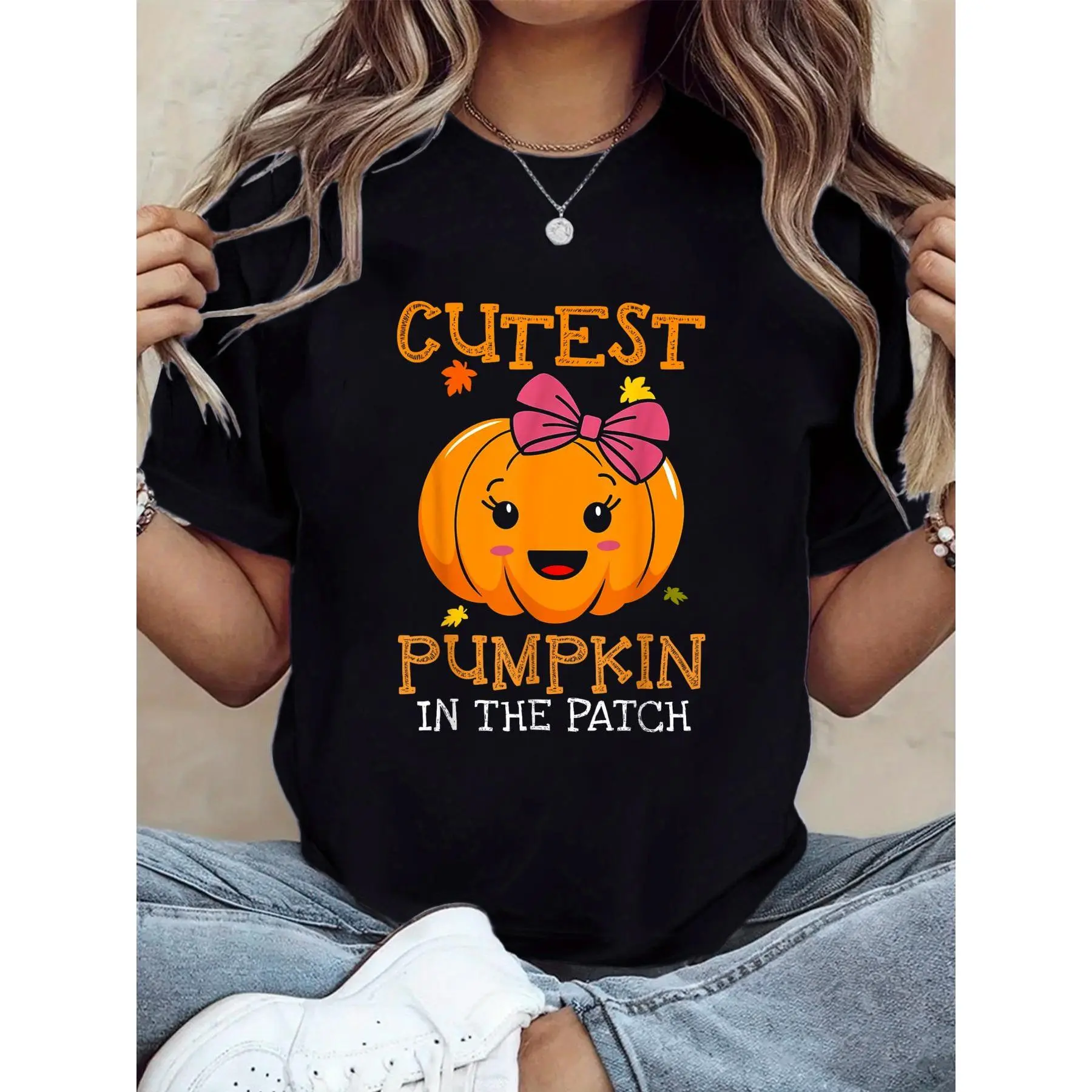 Cutest Pumpkin In Patch Halloween Costume Girls Toddler T-Shirt