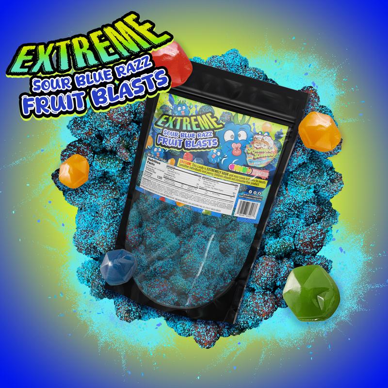 Extreme Sour Blue Razz Fruit Blasts Gushers Enchilados A Tangy Adventure for Your Taste Buds Candy Sweet