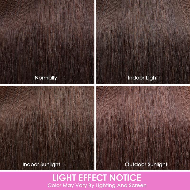 [Glueless Drawstring Wig] Pizazz Hair #4 Chocolate Brown Body Wave Lace Frontal Wigs 13x6 HD Transparent Ear to Ear Pre Cut Lace Skin Melted with Pre Plucked Natural Hair Line