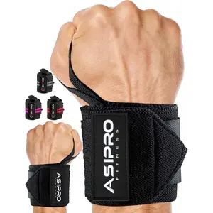 ASIPRO Wrist Wraps for Weightlifting 18" Wrist Straps for Weightlifting Weight Lifting Wrist Wraps for Men & Women, Muñequeras para Gym Wrist Support for Working Out, Gym Wrist Wraps for Powerlifting