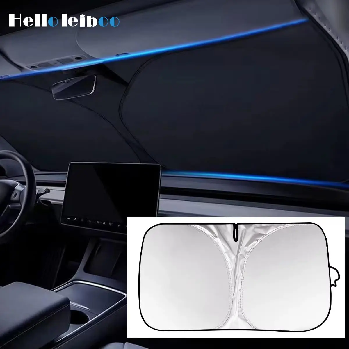 【DealsForYouDays】Car Windshield Sun Visor - Brand new titanium silver material, super heat insulation, foldable windshield sunshade, suitable for sedans, SUVs to shade the sun, keep your car always cool - Summer car Accessories!