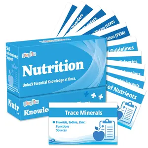 GISGFIM Nutrition Flash Cards Medical Nursing School Essentials Review Exam Flash Index Cards Set Double-Sided Professional Study Tool School Supplies & Gifts for Medical Students Test Prep