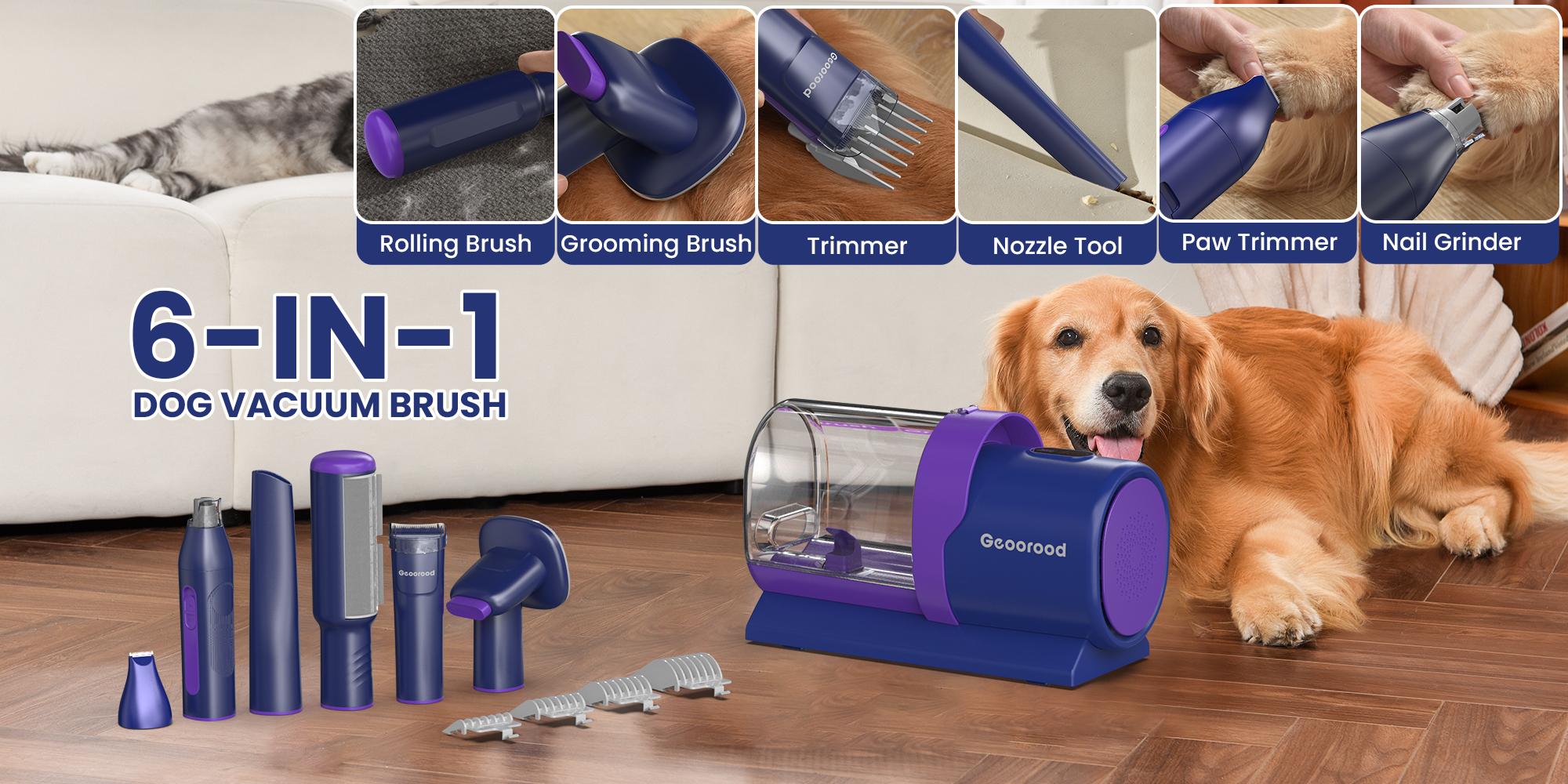 【Geoorood】 Geoorood Dog Grooming All-in-One Kit with Vacuum Brush 2.5L Large Pog, Stainless Steel Blades Lightweight Design 13KPa Suction Force Portable Cleaning Set 【Geoorood】 Geoorood Dog Grooming All-in-One Kit with Vacuum Brush 2.5L Large Pog, Stainless Steel Blades Lightweight Design 13KPa Suction Force Portable Cleaning Set
