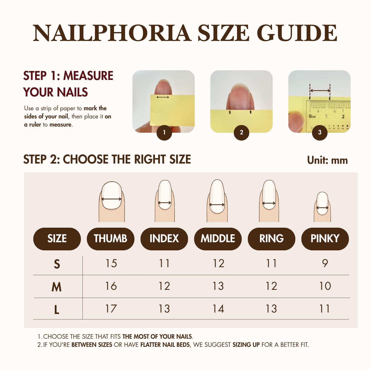 NailPhoria DARK FEMININE Collection - Handmade Press-On Nails | Reusable, Salon-Quality, Long-Lasting, Glossy Design