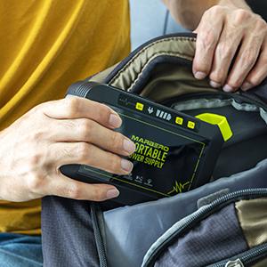 MARBERO 24,000mAh 88.8Wh Portable Power Station Fast Charging with 80W AC Outlet (120W Peak) 8 Output Ports Lithium-ion Battery Pack Built-in Flashlight for Hiking Camping Essentials Hurricane Emergency