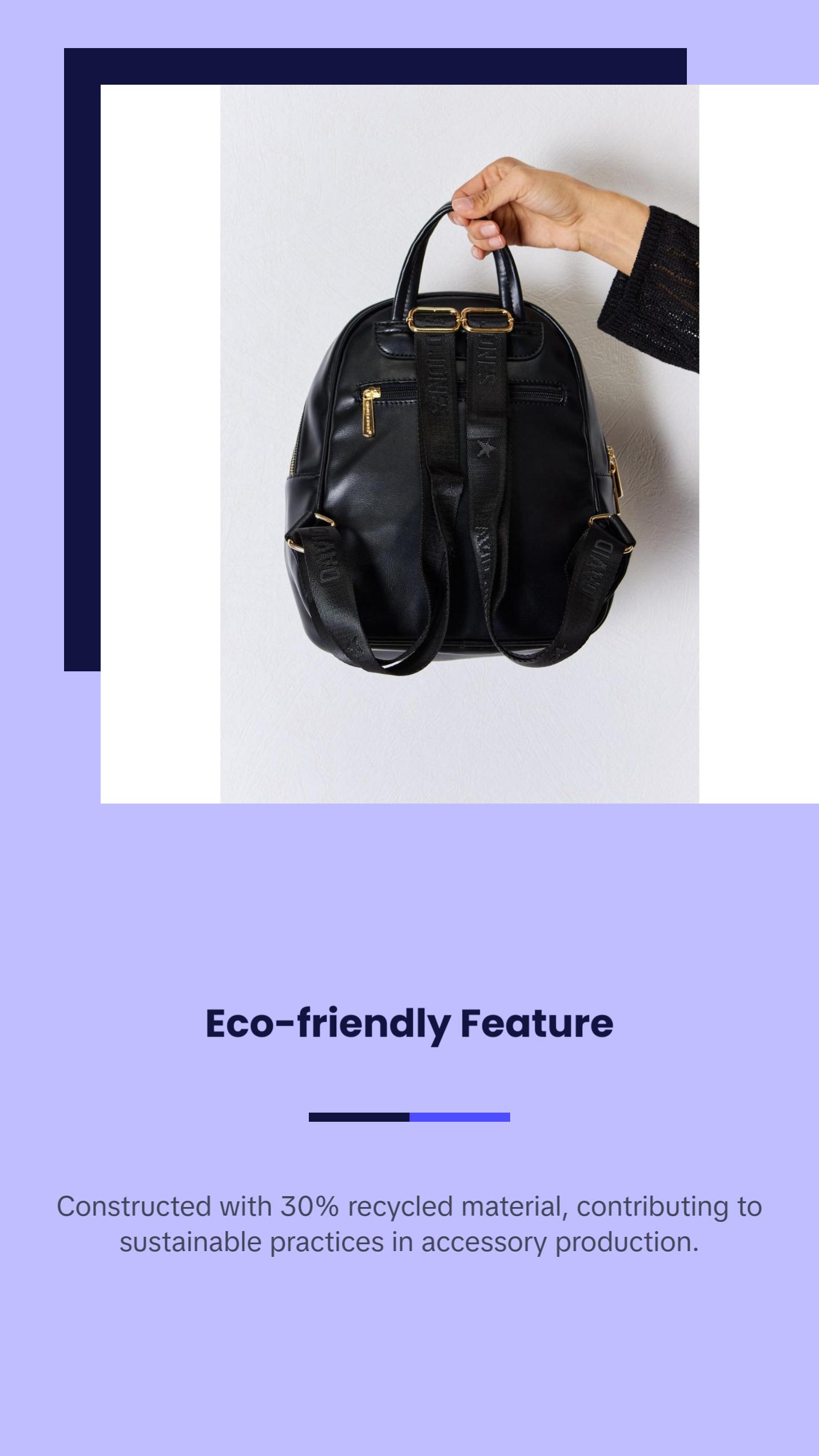 David Jones PU Leather Backpack