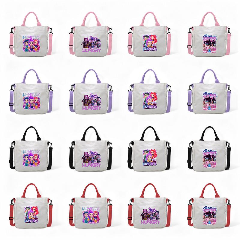 K-Pop Demon 3 Hunter Shoulder Bag – Cute Cartoon Rumi, Mira & Zoey Print Crossbody Tote, Large Capacity Gift Bag