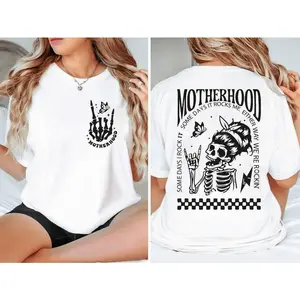 Motherhood Sometimes I Rock It Sometimes It Rocks Me Shirt, Mama Shirt, Mom Shirt, Rocker Mom Gifts, Mothers Day Gift Unisex Sweatshirt, Shirt For Men, Women