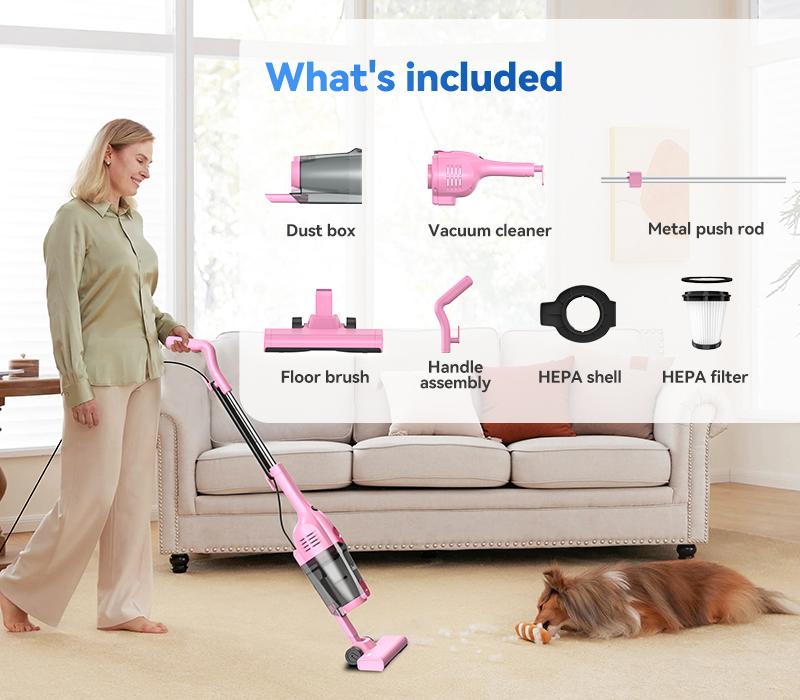 [Springglowup] INSE R6X Corded Stick Vacuum, 15KPa Suction with 600W Motor, Ultra-Lightweight Bagless Upright Vacuum with Handheld for Home Hard Floor Carpet Pet Hair Car Cleaning home cleaning tools home appliances