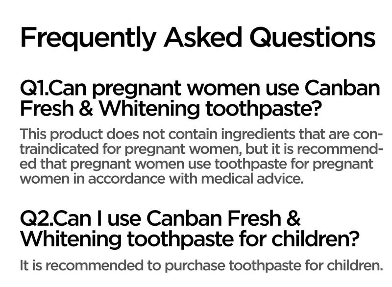 Canban SP-4 Whitening Toothpaste Set Oral Health Care Bad Breath Removal Probiotics for Healthy White Teeth