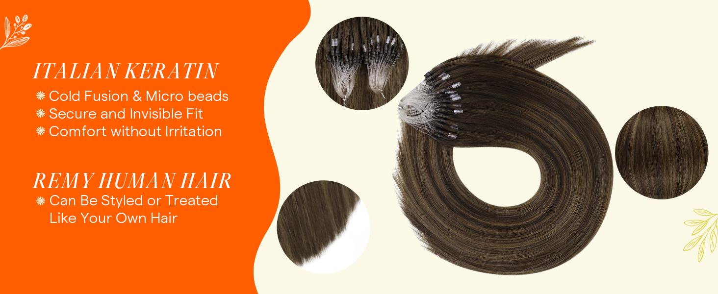 Full Shine Micro Loop Human Hair Extensions Dark Brown and Ash Brown Micro Link Hair Extensions Real Human Hair 20 Inch Straight Remy Hair 50G with 7G Micro Beads Cold Fusion Extensions Full Shine Micro Loop Human Hair Extensions Dark Brown and Ash Brown Micro Link Hair Extensions Real Human Hair 20 Inch Straight Remy Hair 50G with 7G Micro Beads Cold Fusion Extensions