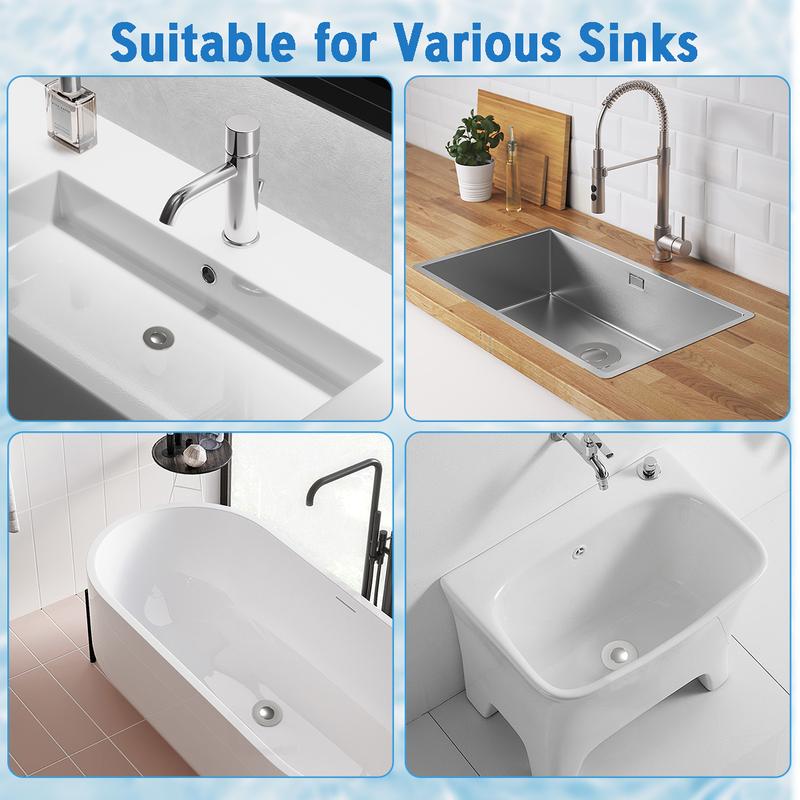 Bathroom Sink Stopper,UniversalBasin Pop Up Bathroom Drain Stopper, for 1.1~1.5 in U.S. Standard Drain Holes, with Hair Catcher Anti Clogging Bathroom Sink Drain Strainer