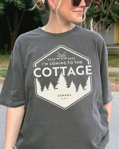 Comfort Color I'm Coming To The Cottage Shirt, Romance Hockey Shirt