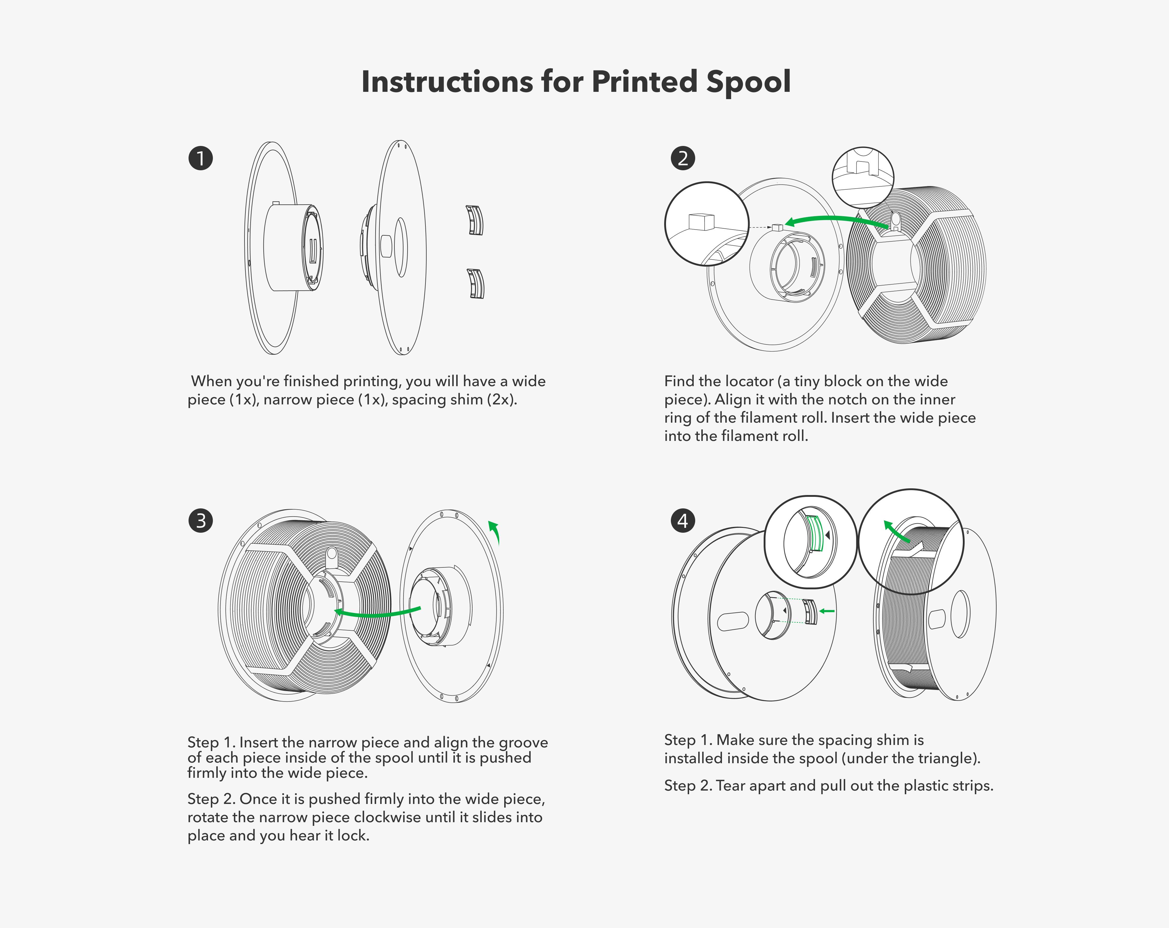 Bambu Lab ABS 3D Printer Filament, Tough & Durable 1.75mm 3D Printing Filament, Impressive Heat & Water Resistant, AMS-Compatible 3D Print Material with Reusable Spool, 1kg