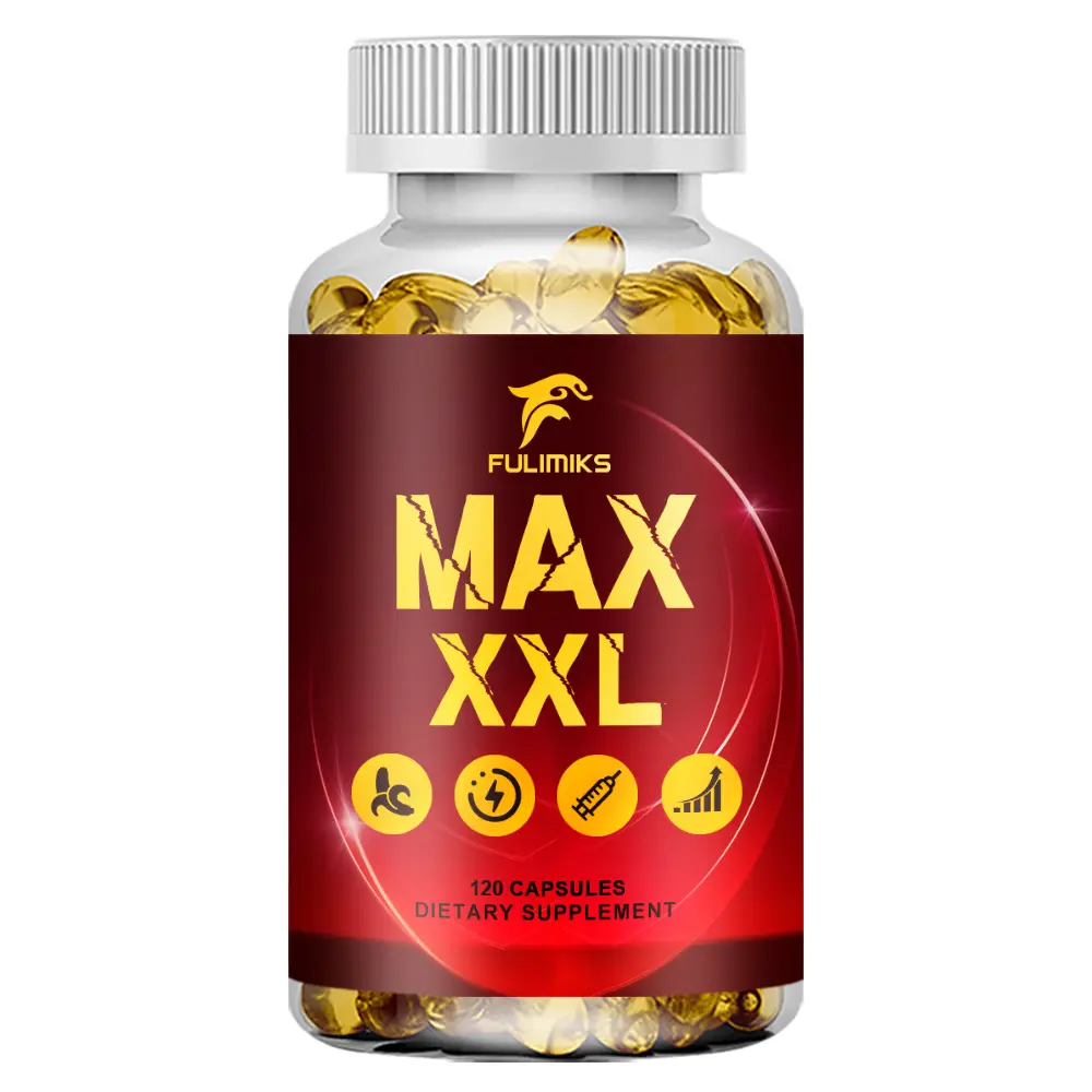 MAX XXL Capsules, with Tribulus Terrestris, Panax Ginseng, Ashwagandha, Herbal Wellness Capsules, Energy Stamina Supplement, Herbal Dietary Healthcare Aid, Energy Recovery & Focus Support, 120-Pill Fitness Supplement, Packaging May Vary