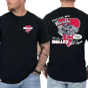Holley Double Pumper T-Shirt, Classic Carburetor Engine Graphic T-Shirt, For Men, Full Color, Available in Various Size